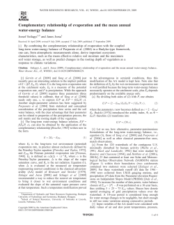 Complementary relationship of evaporation and the mean annual