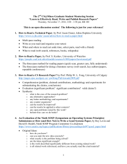 Learn to Effectively Read, Write and Publish Research Papers