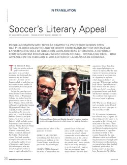 Soccer`s Literary Appeal