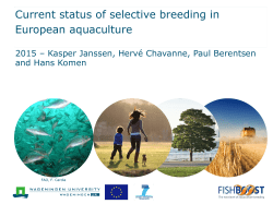 Current status of selective breeding in European aquaculture