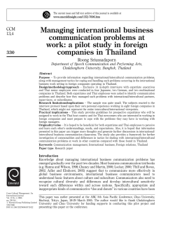 Managing international business communication problems at work