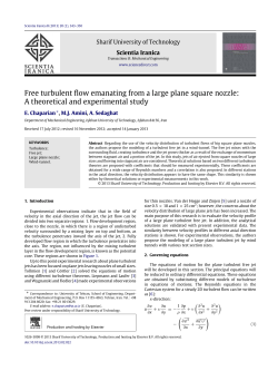 Free turbulent flow emanating from a large plane square nozzle: A