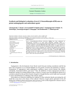 Synthesis and biological evaluation of novel 1,5
