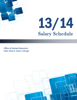 Attachment B - Salary Schedule