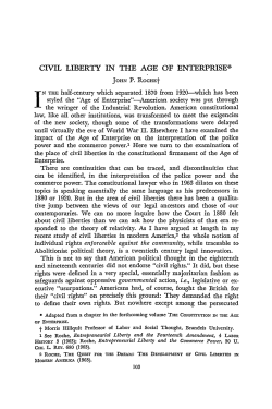 Civil Liberty in the Age of Enterprise - Chicago Unbound