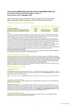 Line and Feature Rentals opens in new window