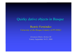 Quirky dative objects in Basque