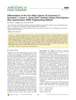 Differentiation of the Four Major Species of Cinnamons (C