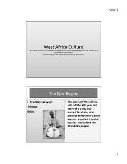 Sundiata Epic Tale