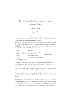 The Hoffman&ndash;Singleton graph and outer automorphisms
