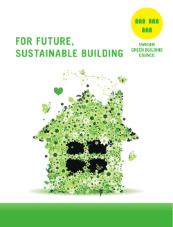 for future, sustainable building