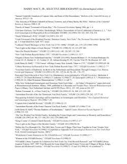 HARRY MACY, JR., SELECTIVE BIBLIOGRAPHY