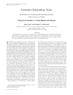 Genetics Education Note