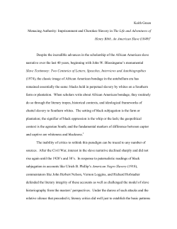 Keith Green Menacing Authority: Imprisonment and Cherokee