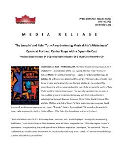 mediarelease - Portland Center Stage