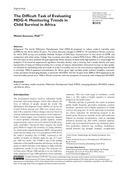 The difficult task of evaluating MDG