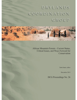 African Mountain Forests&ndash;Current Status, Critical Issues, and Ways