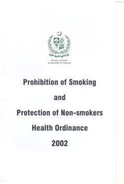 The Prohibition of Smoking and Protection of Non