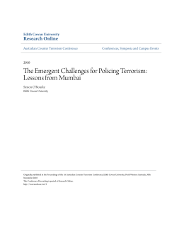 The Emergent Challenges for Policing Terrorism