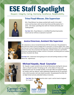 Michael Kayode, Head Counselor Trina Floyd