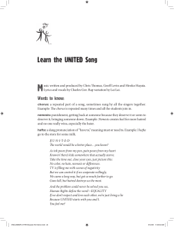 United Song Lyrics - Youth for Human Rights
