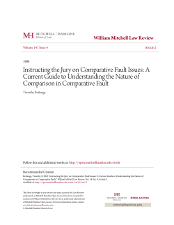 Instructing the Jury on Comparative Fault Issues