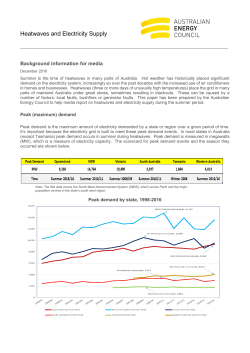 Heatwaves and Electricity Supply