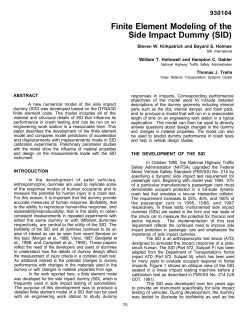 Finite Element Modeling of the Side Impact Dummy (SID)