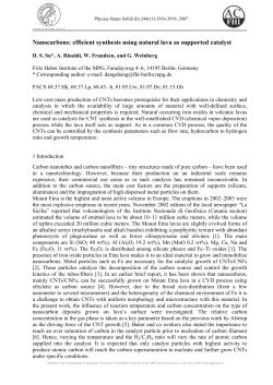 Nanocarbons: efficient synthesis using natural lava as
