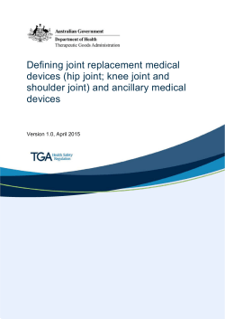 Defining joint replacement medical devices