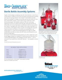 Sterile Bottle Assembly Systems