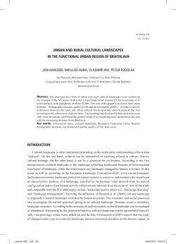 Europa XXI 22 (2012) Urban and Rural Cultural Landscapes in the