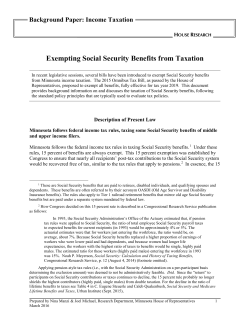 Exempting Social Security Benefits from Taxation