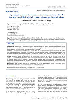 A prospective randomized trial on trauma thoracic cage with rib