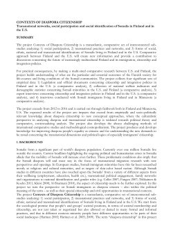 CONTEXTS OF DIASPORA CITIZENSHIP Transnational networks