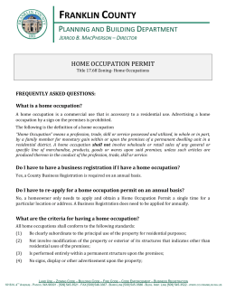 home occupation permit