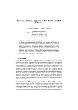 Towards A Practical Approach to Test Aspect