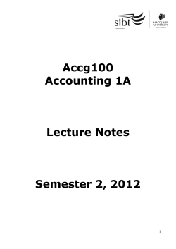 Lecture Notes Week 1 - SIBT student portal