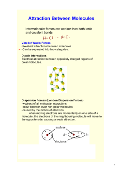 Attraction Between Molecules