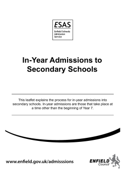 in-year secondary school admission guidelines