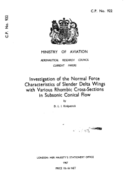Investigation of the Normal Force Characteristics of Slender Delta