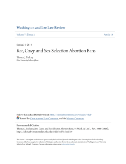 Roe, Casey, and Sex-Selection Abortion Bans