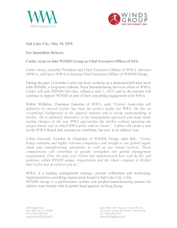 Carlos Arias to Join Winds Group as CEO