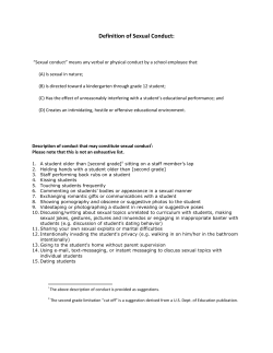 Definition of Sexual Conduct: