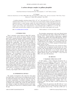 A carbon&ndash;nitrogen complex in gallium phosphide - Paul-Drude