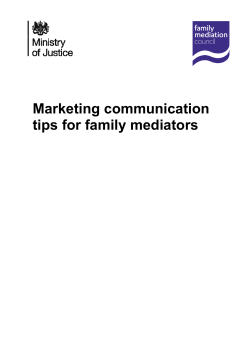 Marketing communication tips for family mediators