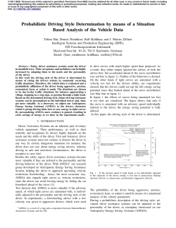 Probabilistic Driving Style Determination by means of a