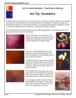 Art Tip: Gradation - Artist Barbara Simmons