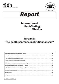 The death Sentence Institutionalised? ( PDF - 787.8 kb)