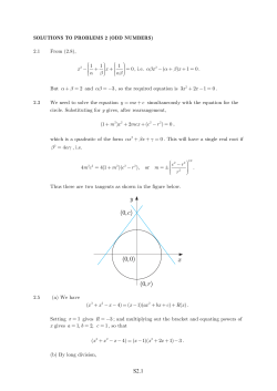 SOLUTIONS TO PROBLEMS 2